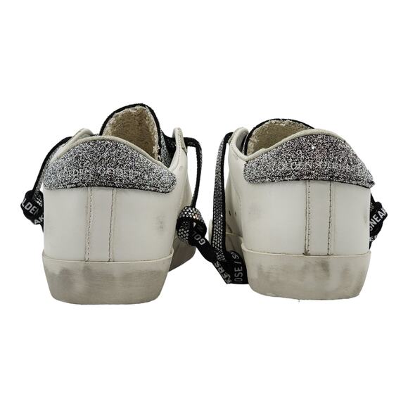 Golden Goose Super Star Classic Leather Sneakers with Swarovski Crystals - Picture 5 of 8